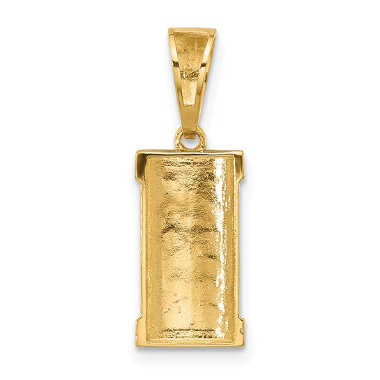 Mezuzah, Yellow Gold & White Rhodium