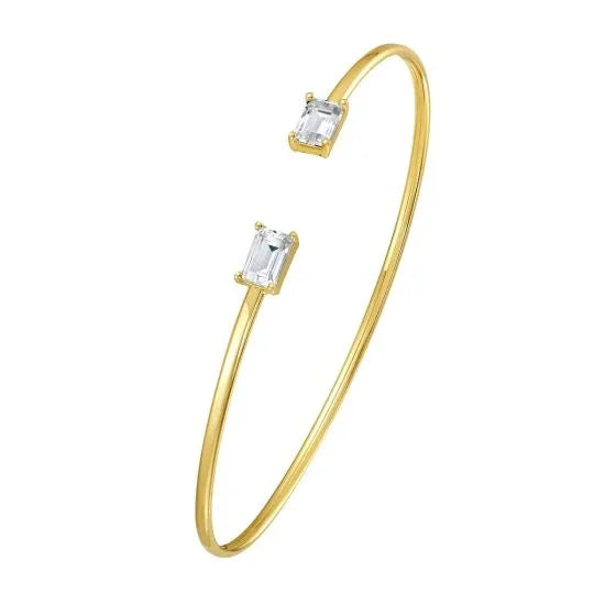 Lumière de Place Vendôme, White Topaz & Gold Bangle