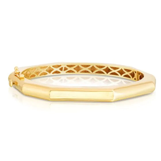 14K Yellow Gold Octagon Edge Bangle