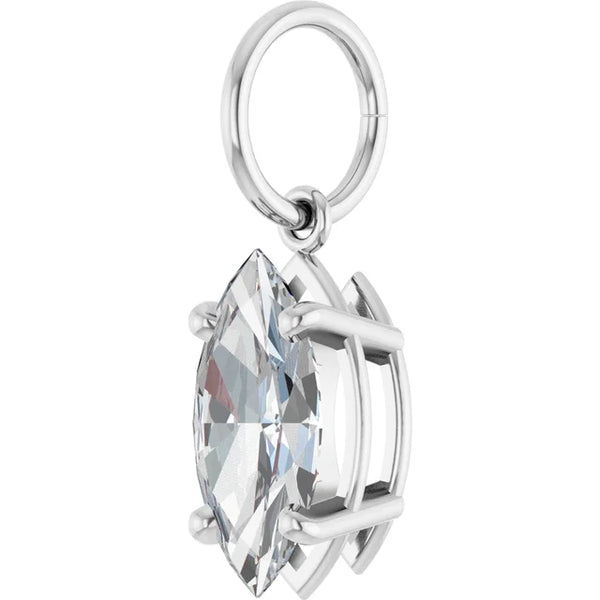 Lab-Grown Diamond Marquise Charm Pendant
