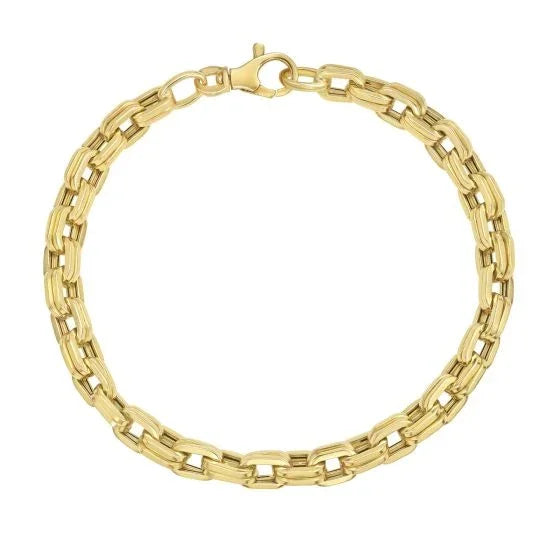 Lumière du Pont des Arts, 14K Yellow Gold Cable Bracelet