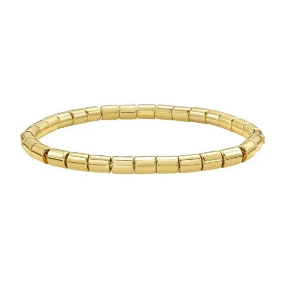 Velours de Saint-Germain, Yellow Gold Barrel Bead Bracelet