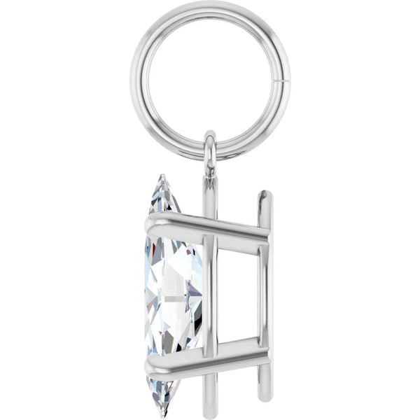Lab-Grown Diamond Marquise Charm Pendant