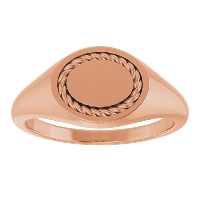 Oval Rope Signet Ring
