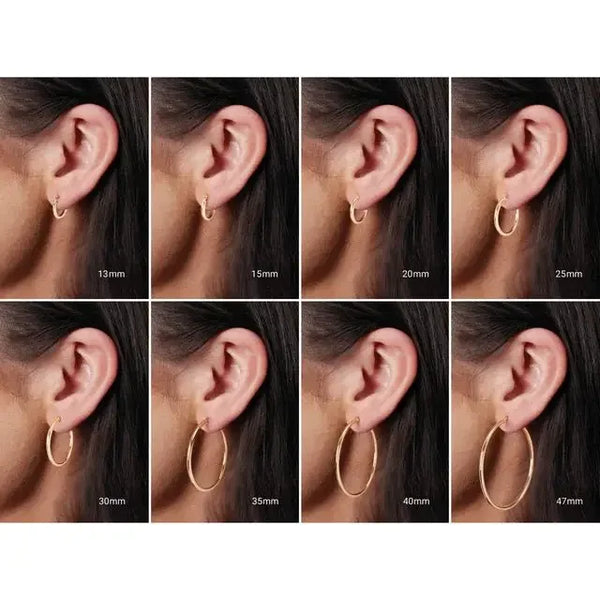 Lumière de Montmartre, Gold Classic Hoop Earrings