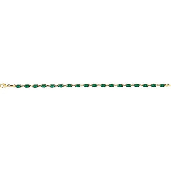 Oval Cut Ruby or Emerald Bracelet