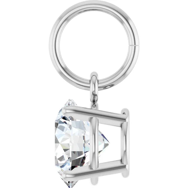 Lab-grown Diamond Round Charm Pendant