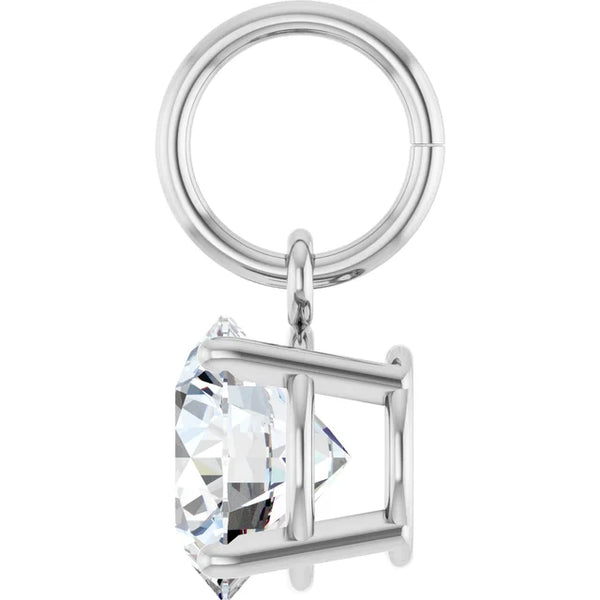 Lab-grown Diamond Round Charm Pendant