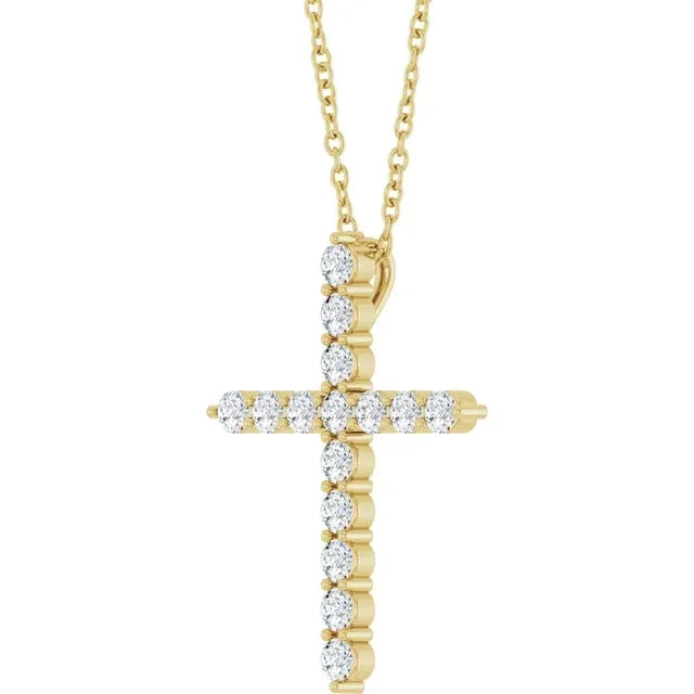 Lumière de Sainte-Chapelle, Diamond Cross Necklace