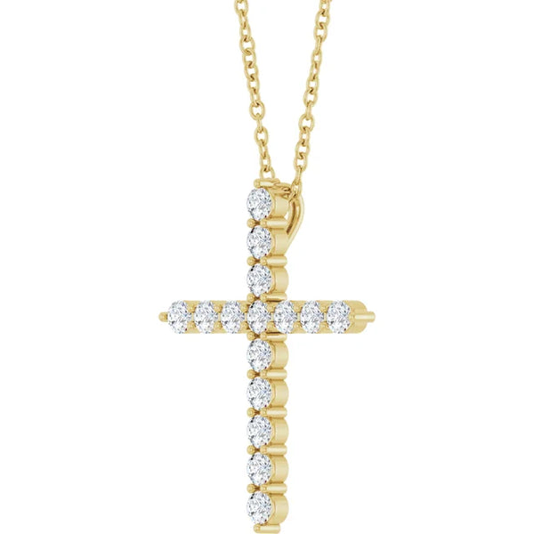 Lumière de Sainte-Chapelle, Diamond Cross Necklace