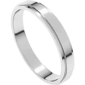 Classic 3mm Flat Band with Stepped Edge