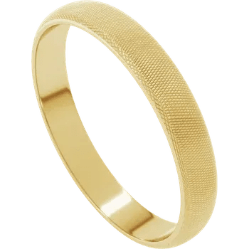 Classic 3mm Standard Fit Half Round Band - Florentine Finish
