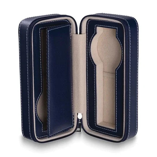 L'Étui de Montmartre, Blue Leather Watch Travel Case