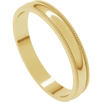 Classic 3mm Half Round Band with Milgrain