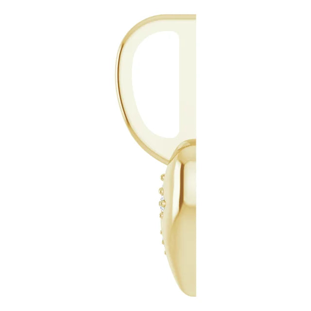 Natural Diamond Heart Charm Pendant