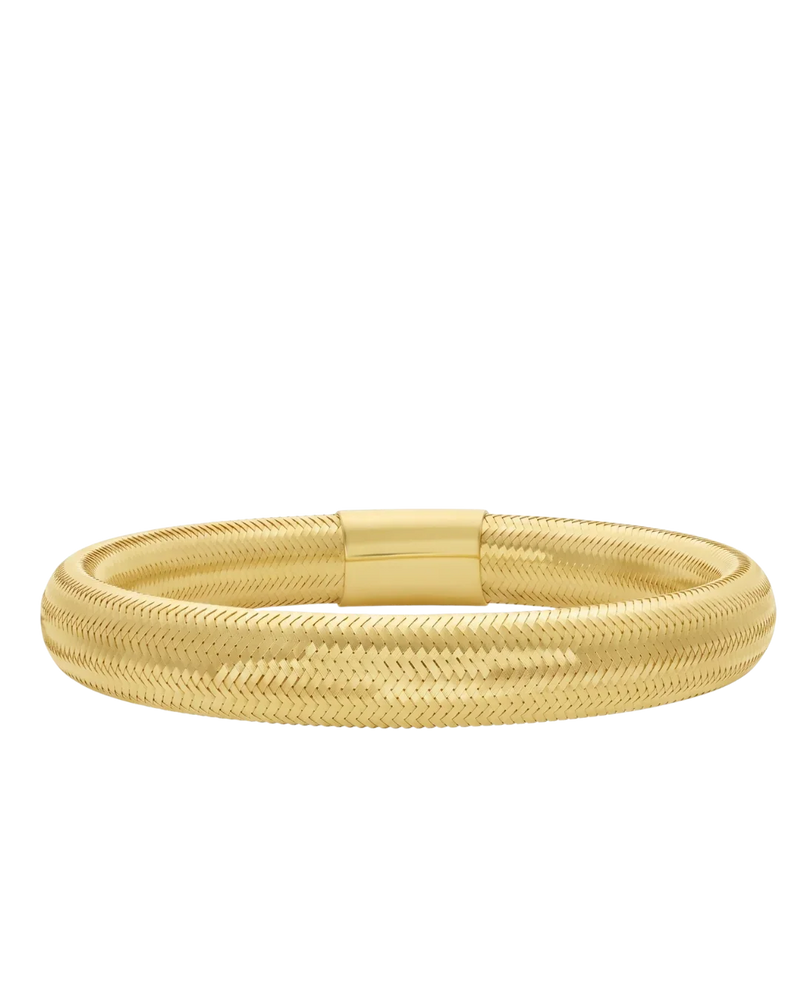 Entrelacs du Louvre, Gold Flexible Woven Wire Bangle