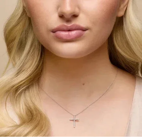 Lumière de Sainte-Chapelle, Diamond Cross Necklace