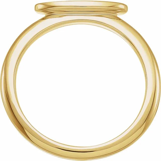 Engravable Oval Signet Ring