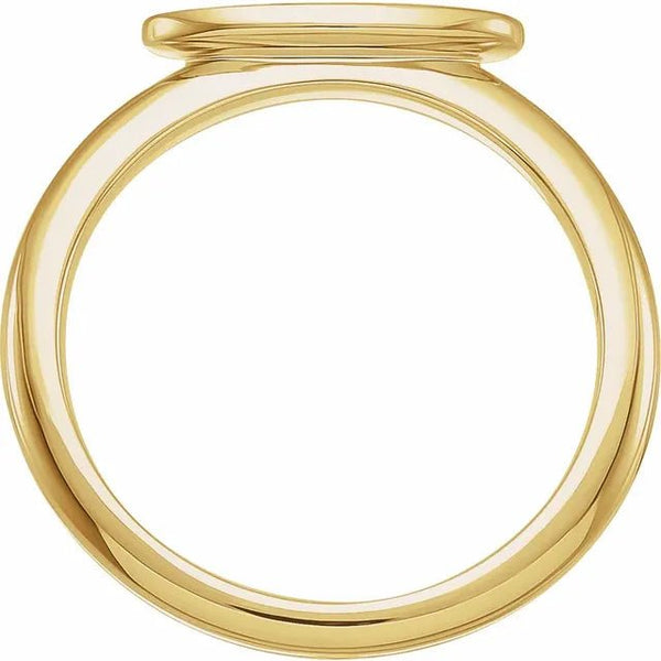 Engravable Oval Signet Ring