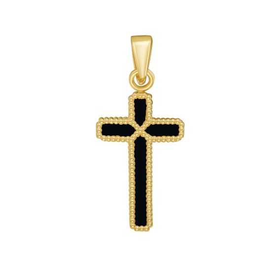 Reversible Black Onyx Cross Pendant