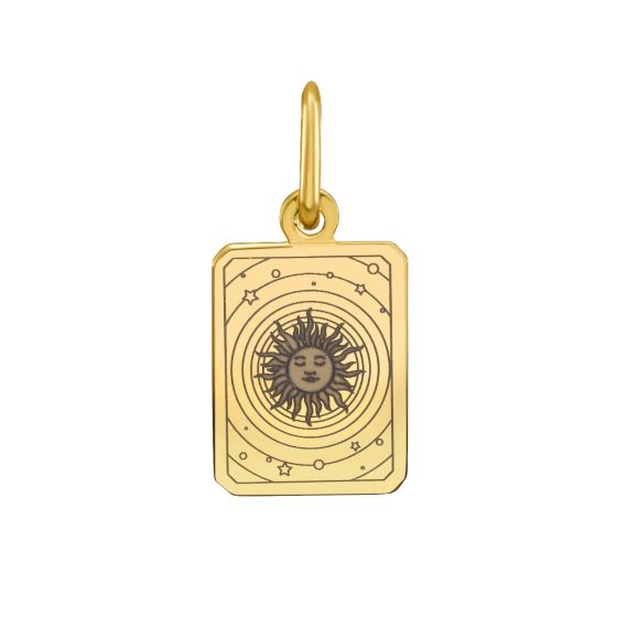 Sun Tarot Card Charm Pendant