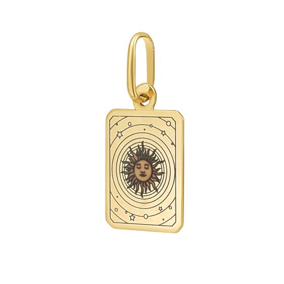 Sun Tarot Card Charm Pendant