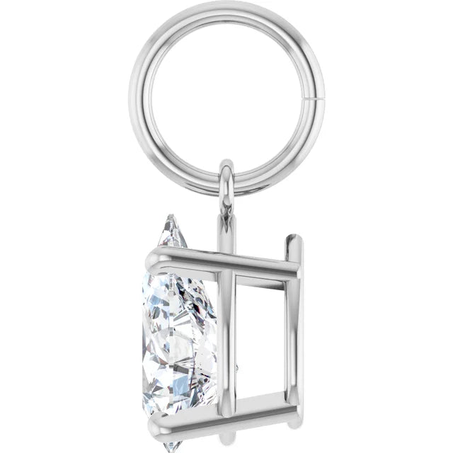 Lab-Grown Diamond Pear Charm Pendant