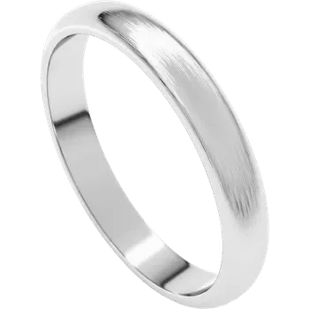 Classic 3mm Standard Fit Half Round Band - Satin Finish