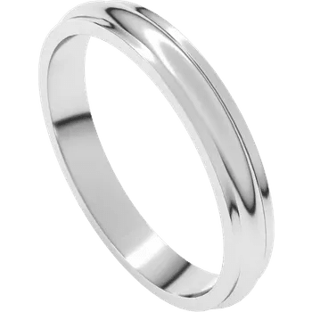 Classic 3mm Half Round Band with Stepped Edge