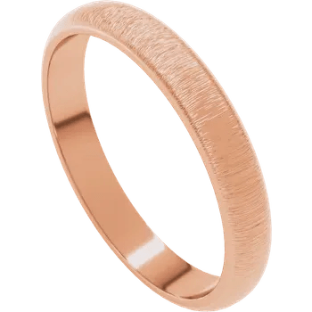 Classic 3mm Standard Fit Half Round Band - Stone Finish