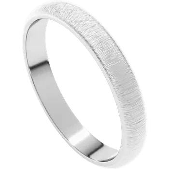 Classic 3mm Standard Fit Half Round Band - Stone Finish