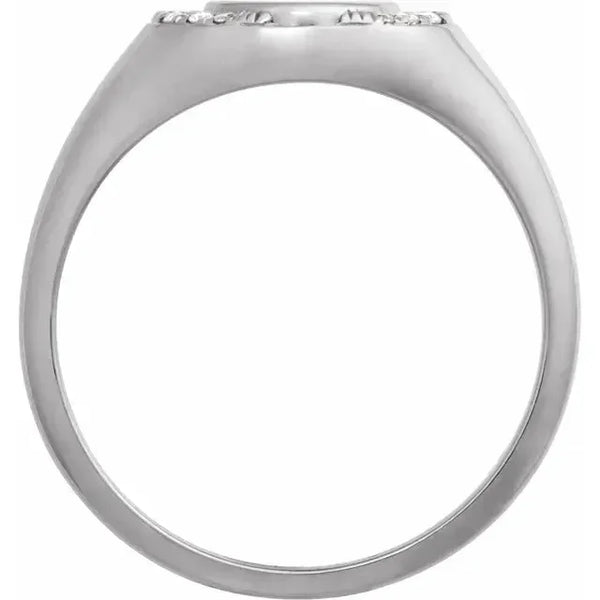 Lumière de Biarritz, Yellow Gold Diamond Signet Ring