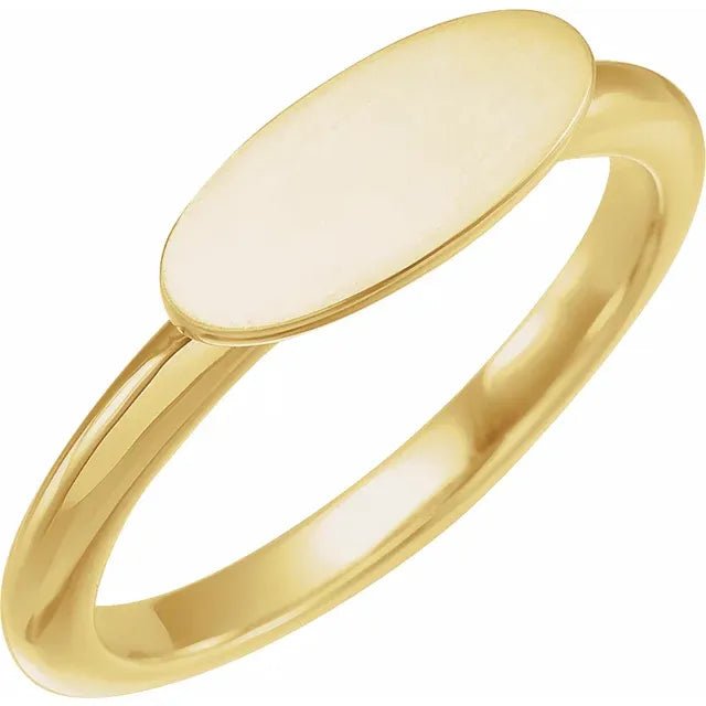 Engravable Oval Signet Ring