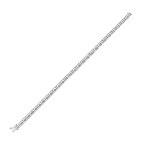 14K White Gold Mini Diamante Flexible Bracelet